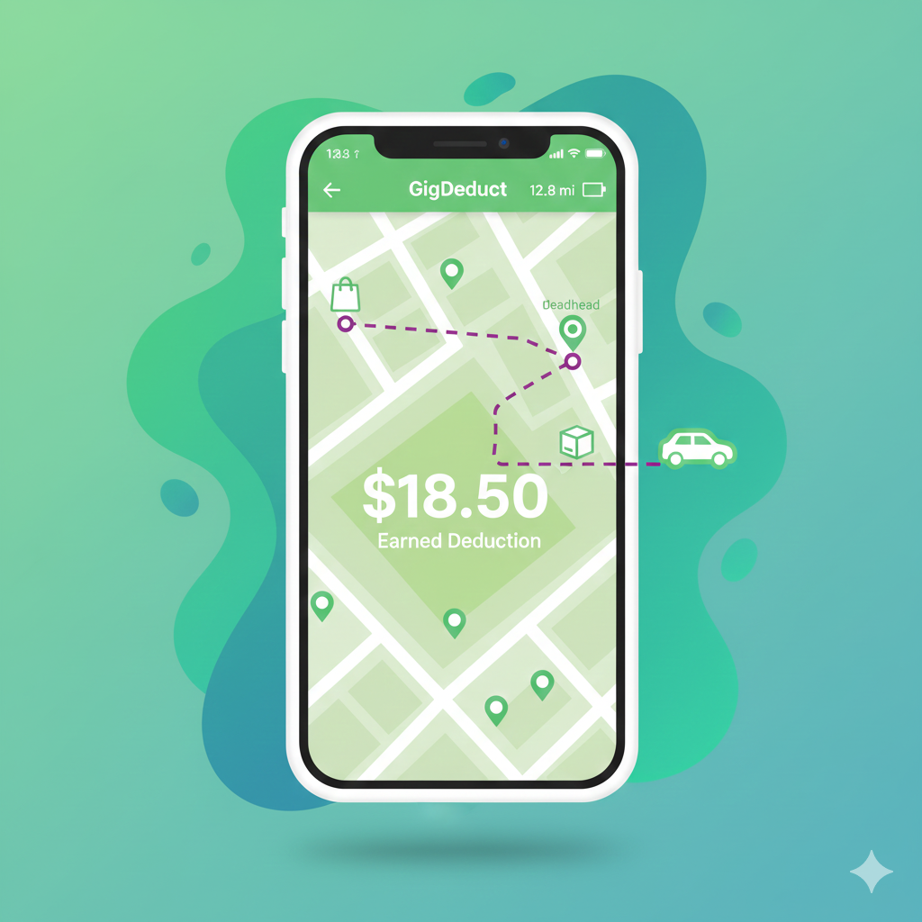 GigDeduct App Tracking Miles Mockup